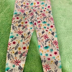 Jumping Beans floral multicolored white leggings pants spring summer
